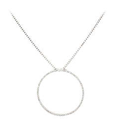 Diamond Gold Circle of Love Pendant Necklace