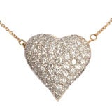 Pave Diamond Heart Necklace