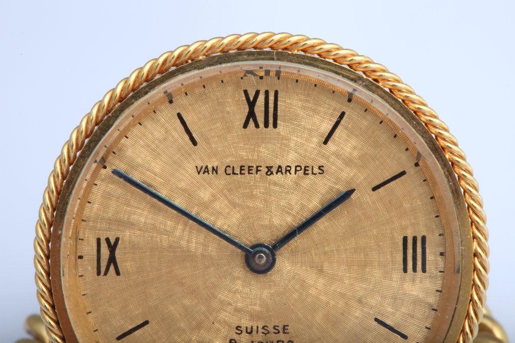 Women's or Men's Van Cleef & Arpels Pocket Watch and Table Clock For Sale