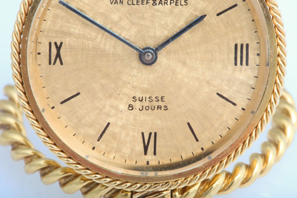 Van Cleef & Arpels Pocket Watch and Table Clock For Sale 1