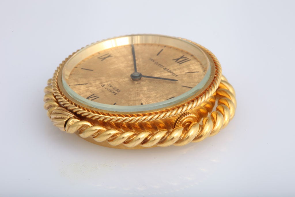 Van Cleef & Arpels Pocket Watch and Table Clock For Sale 2