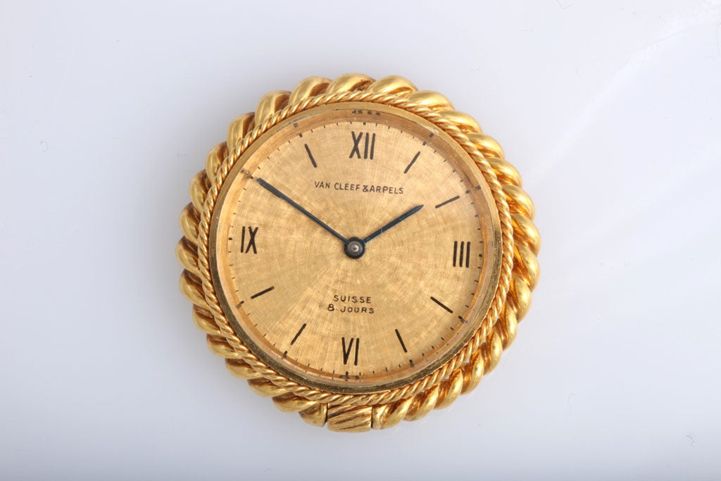 Van Cleef & Arpels Pocket Watch and Table Clock For Sale 3