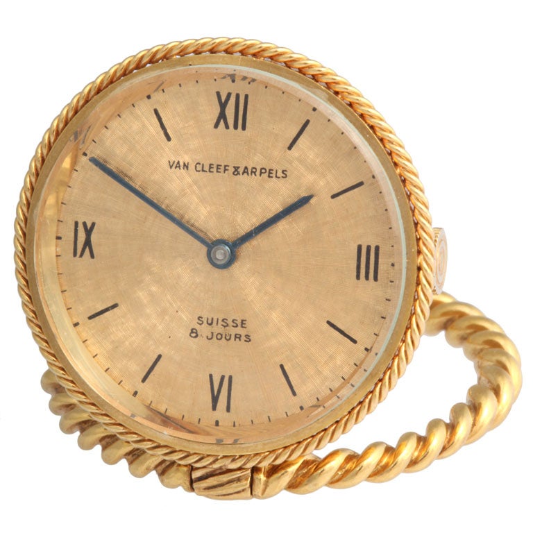 Van Cleef & Arpels Pocket Watch and Table Clock For Sale