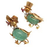 Van Cleef & Arpels Multi-gem Duck Duo