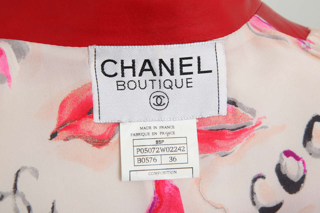 Chanel Rare Red Cropped Leather Jacket 2
