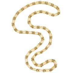 1960s BLACK STARR AND FROST Gold Handmade Link Chain