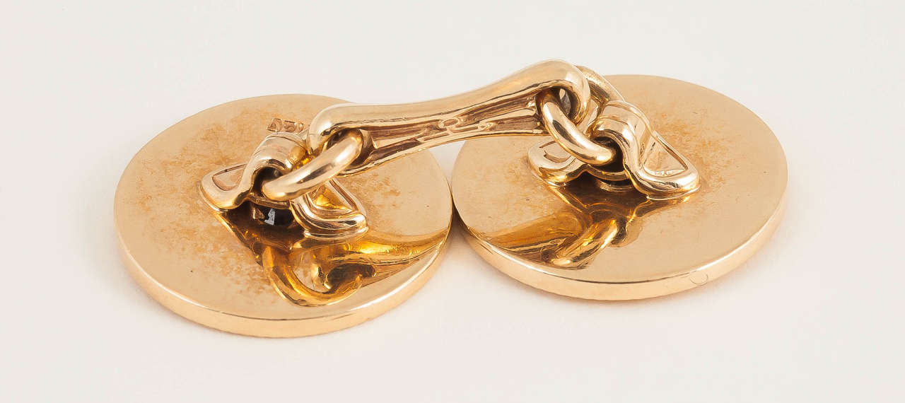Tiffany & Co. Montana Sapphire Gold Cufflinks and Studs 2