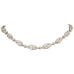 Diamond Platinum Necklace Bracelet 10