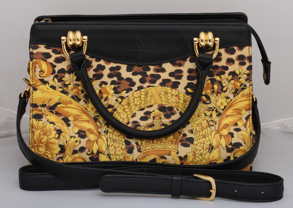 Gianni Versace bag in iconic Baroque print "Wild Flower".