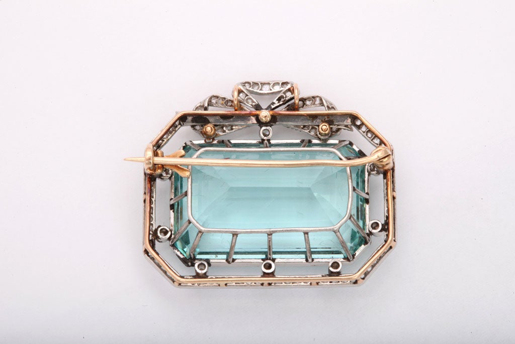 antique aquamarine brooch