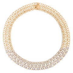 Diamond Gold 'Lace' Necklace 