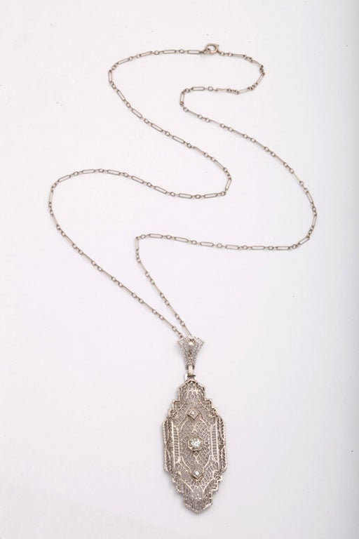 vintage art deco pendant necklace