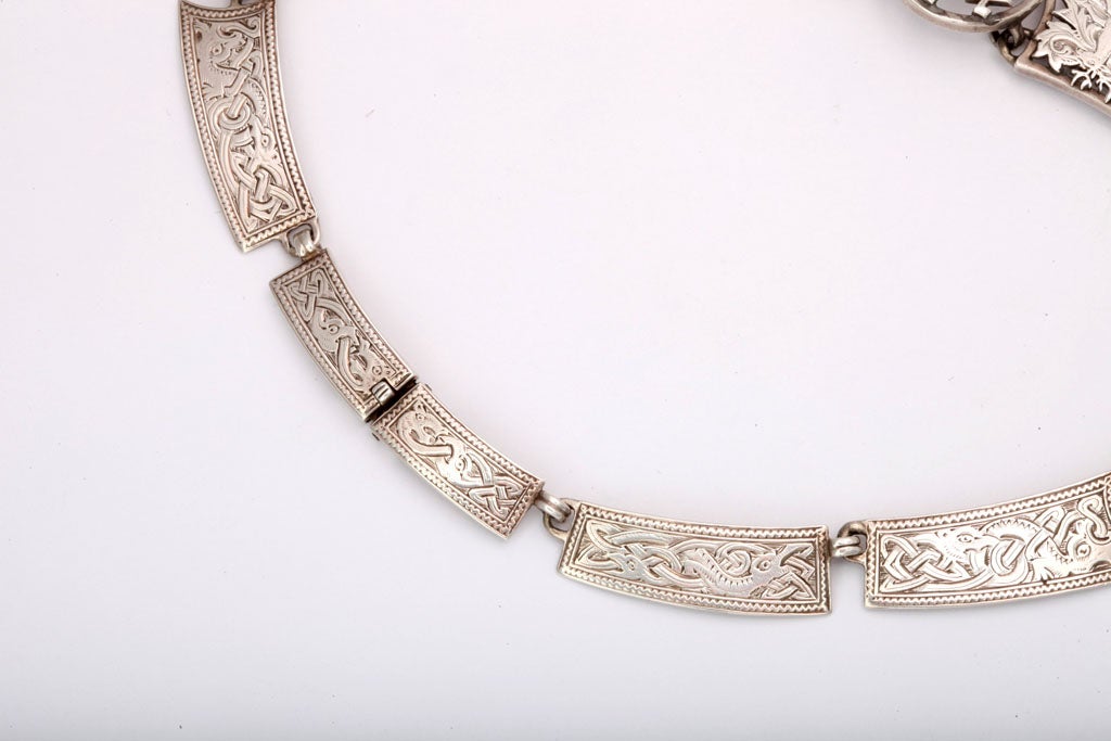 Antique Silver Scottish Necklace 4