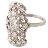 Art Deco Platinum 
Diamond Dinner Ring