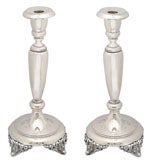 Continental Sterling Footed Candlesticks