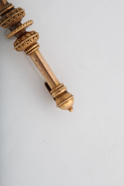 Gold Victorian Etruscan Revival Brooch For Sale 2