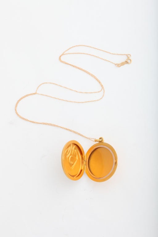 Art Nouveau Gold Locket 5