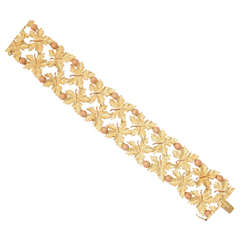 Vintage Buccellati Gold Maple Leaf Bracelet