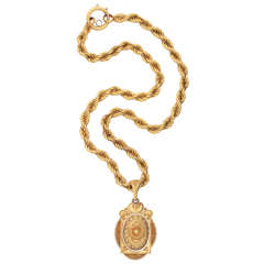 Victorian Etruscan Revival Locket and Bookchain 3