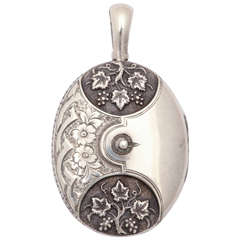 Antique Sterling Silver Victorian Locket to Button Up Your Memories