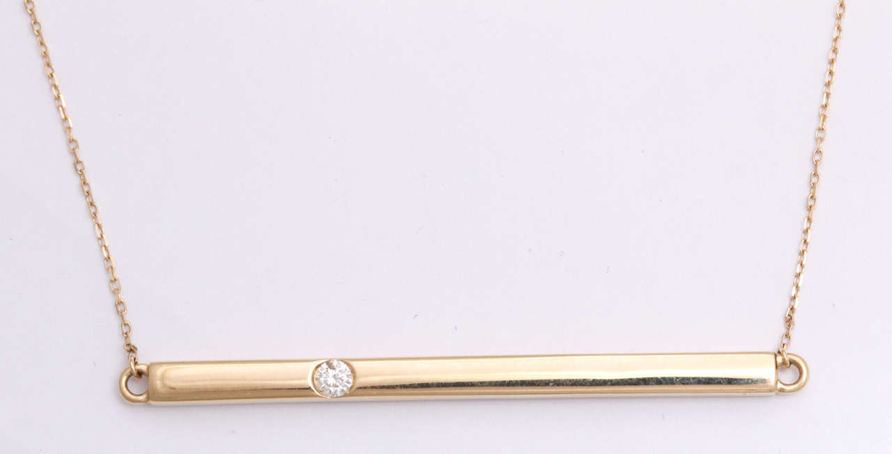 Women's Diamond Gold Bar Necklace