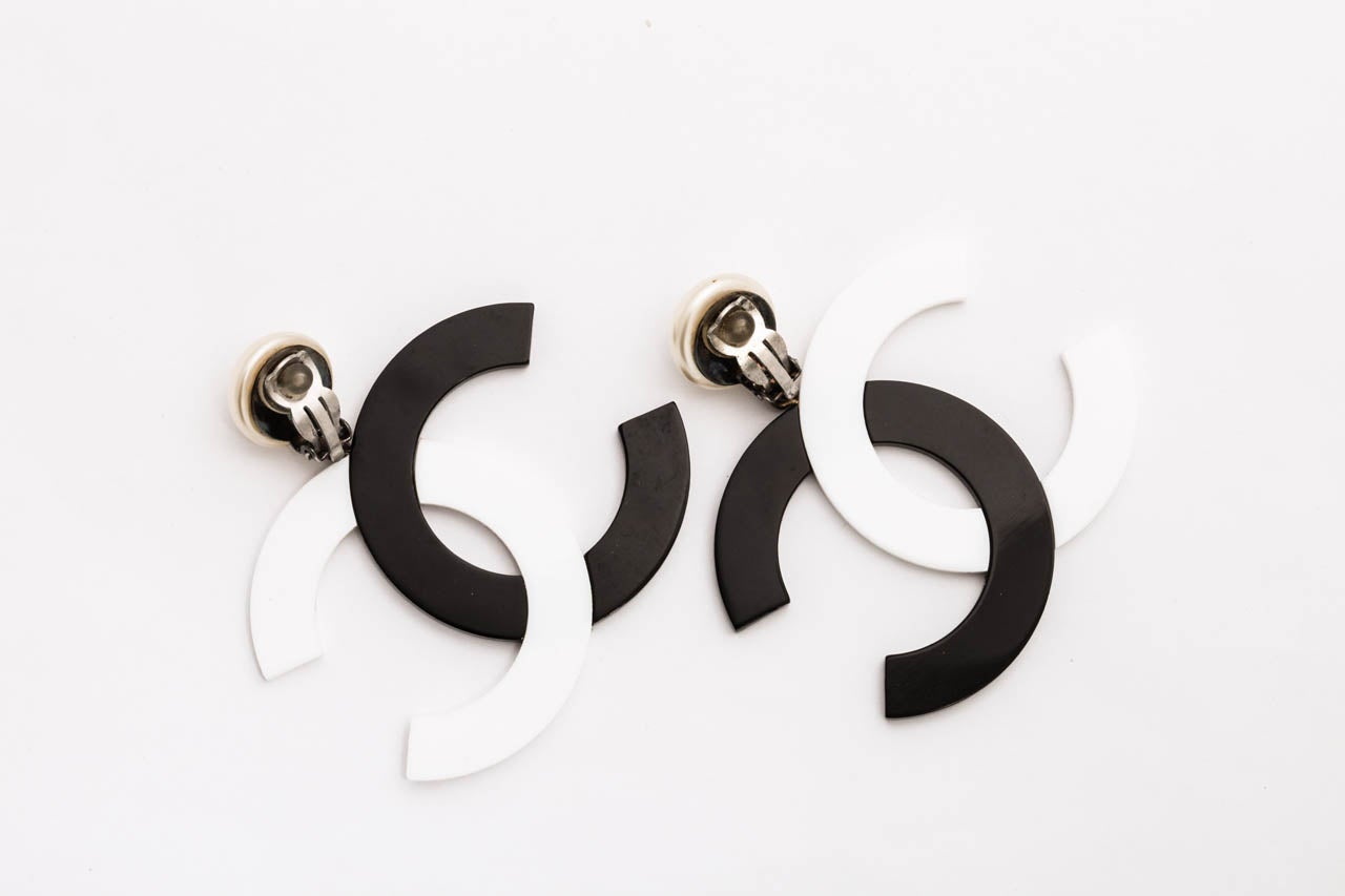 black and white earrings