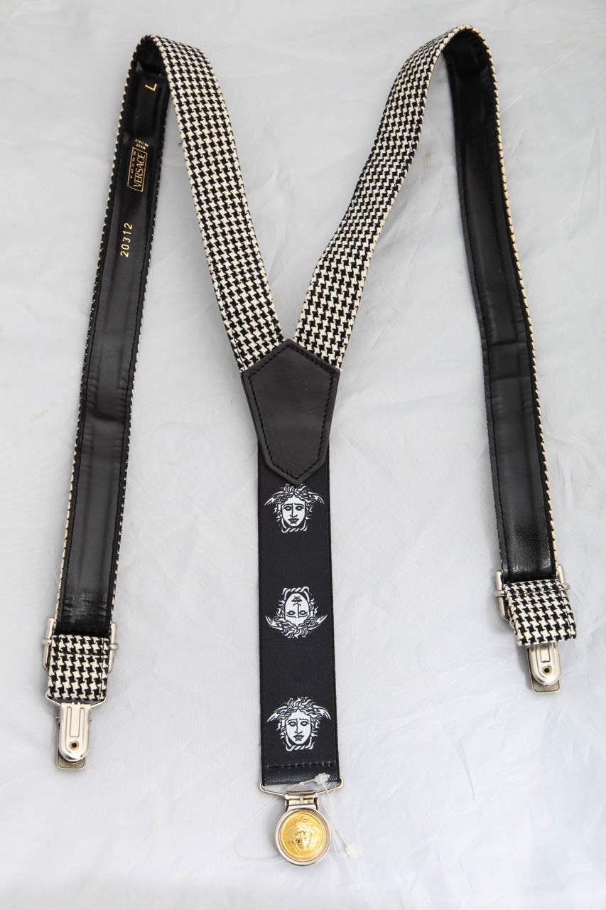 Versace Young Suspenders with Medusa Motifs For Sale at 1stDibs young