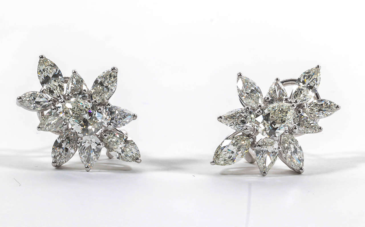 diamond cluster earings