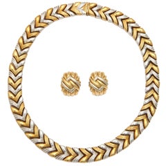 White and Yellow Gold Necklace Reversible to Yellow Gold Necklace 5