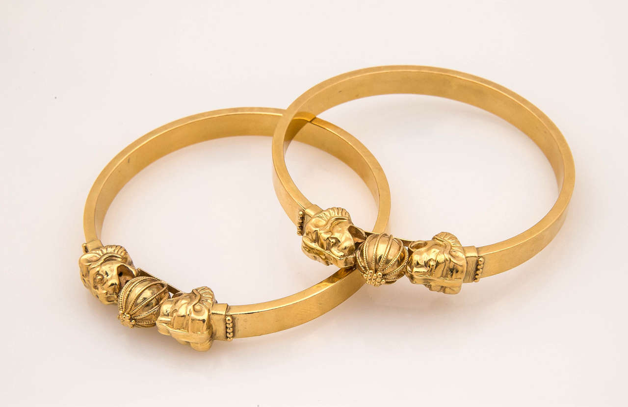 Women's Pair of Antique Gold Bangles