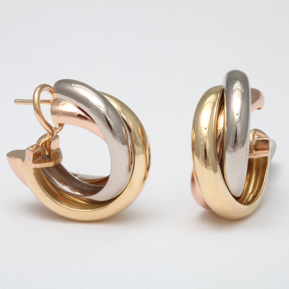 Classic Cartier Trinity Earrings at 1stDibs cartier trinity earrings