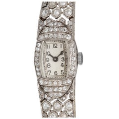 Art Deco Diamond and Platinum Watch