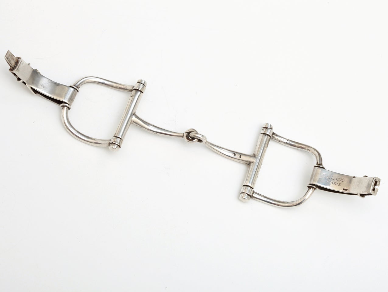 Celine Paris Sterling Silver Stirrup Bracelet 2