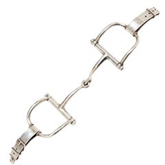 Celine Paris Sterling Silver Stirrup Bracelet