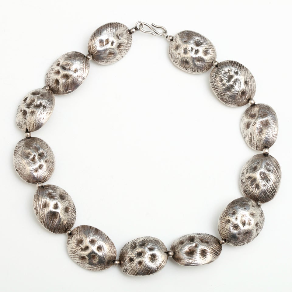 Unique Sterling Silver Cocoa Bean Necklace