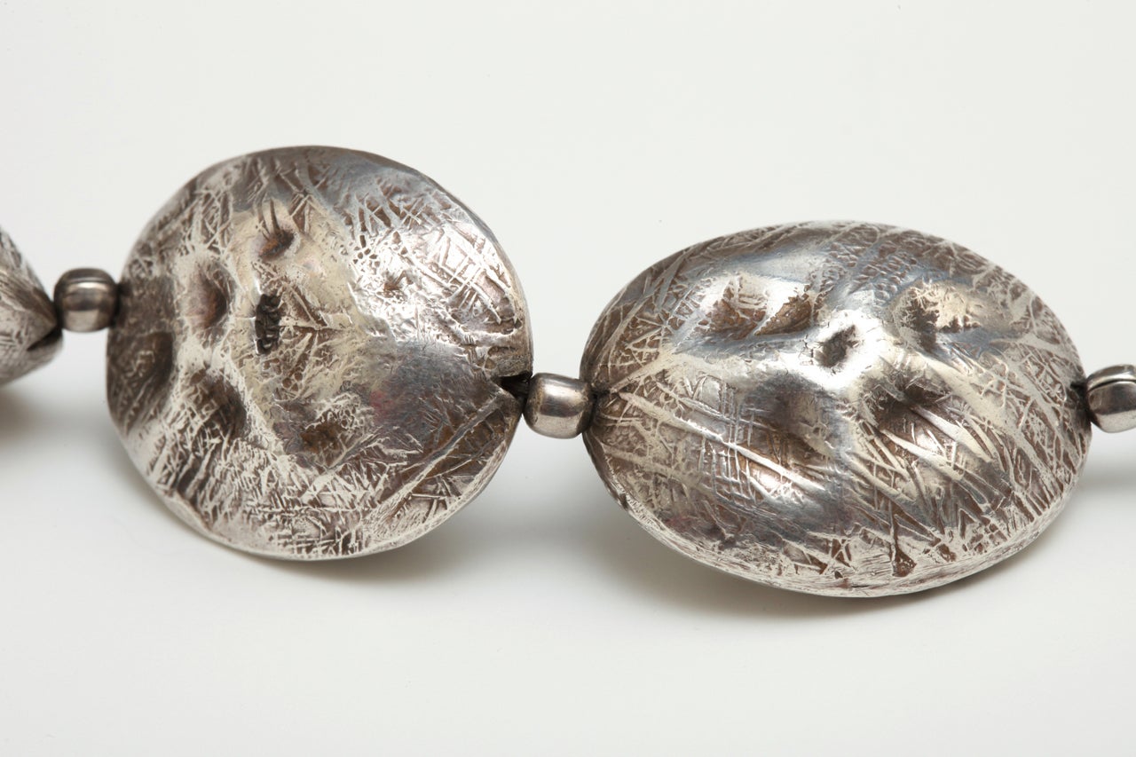 Unique Sterling Silver Cocoa Bean Necklace For Sale at 1stDibs