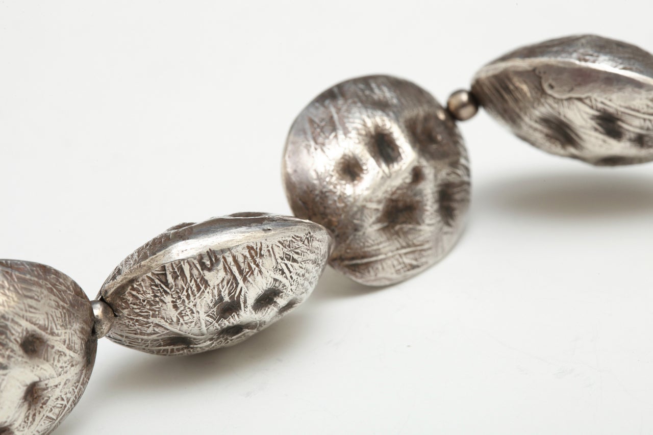 Unique Sterling Silver Cocoa Bean Necklace For Sale at 1stDibs