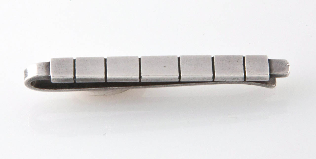 Georg Jensen Sterling Silver Cufflink and Tie Bar Set