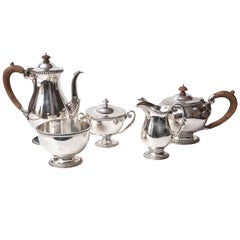 Five Piece Sterling Silver Tea Service by Garrard of London
