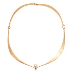 ED WIENER Gold and Pearl  Necklace (1950's)