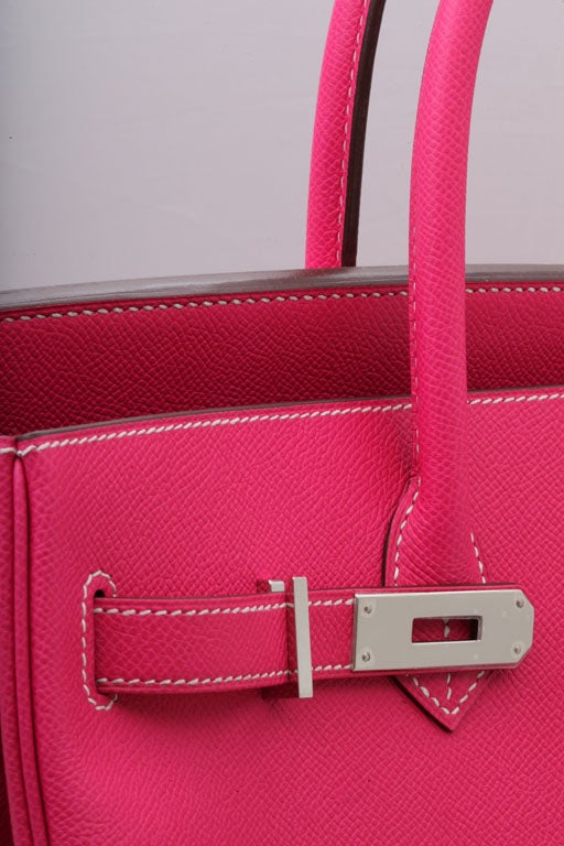 HERMES Birkin Rose Tyrien 35cm In Excellent Condition In Chicago, IL