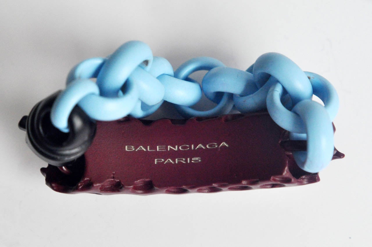 1990s Balenciaga Industrial Link Bracelet In Good Condition In Winnetka, IL