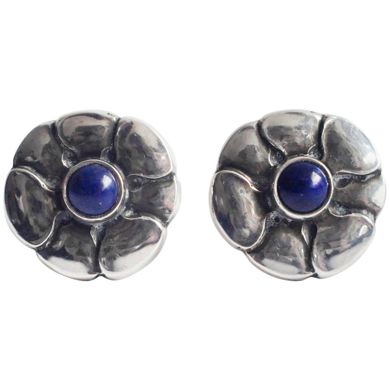 Georg Jensen Lapis Lazuli Sterling Silver Earrings