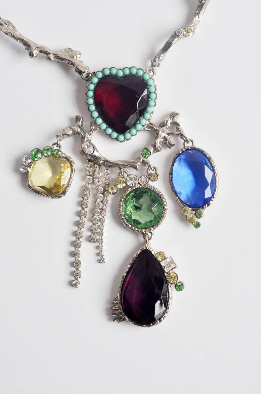 Christian Lacroix Silvertone Necklace at 1stdibs
