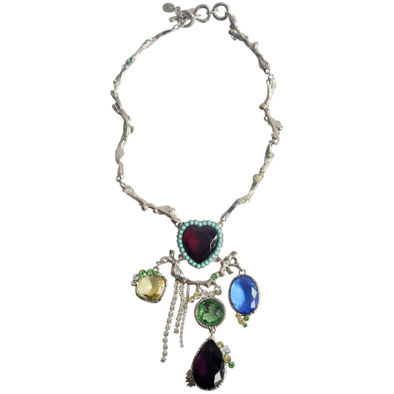 Christian Lacroix Silvertone Necklace at 1stdibs