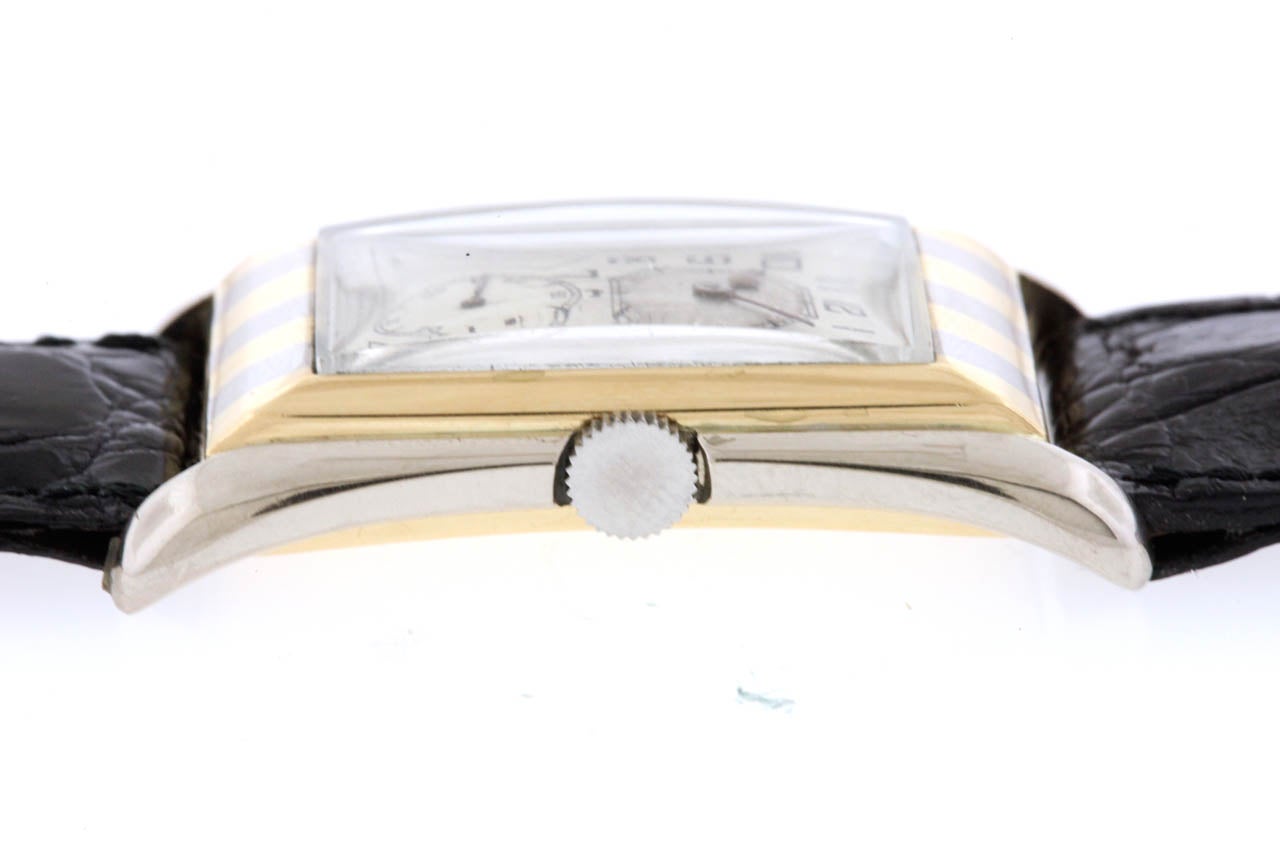 Rolex Yellow and White Gold Striped Prince Brancard Wristwatch Ref 971 1