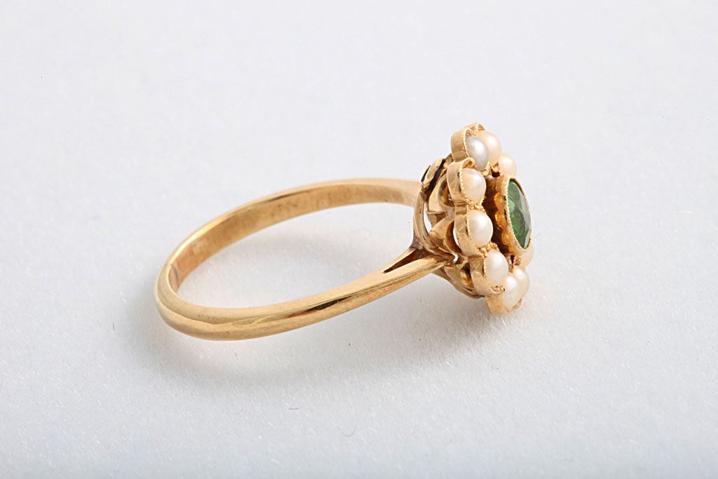 garnet and pearl ring