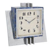 Antique Greenleaf & Crosby Lapis Art Deco Clock