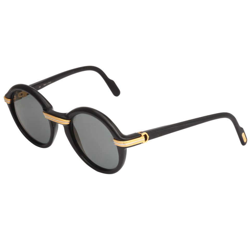 Black Cartier Cabriolet Sunglasses at 1stDibs