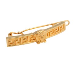 Vintage Gianni Versace Hair clip with Medusa and Greek Key